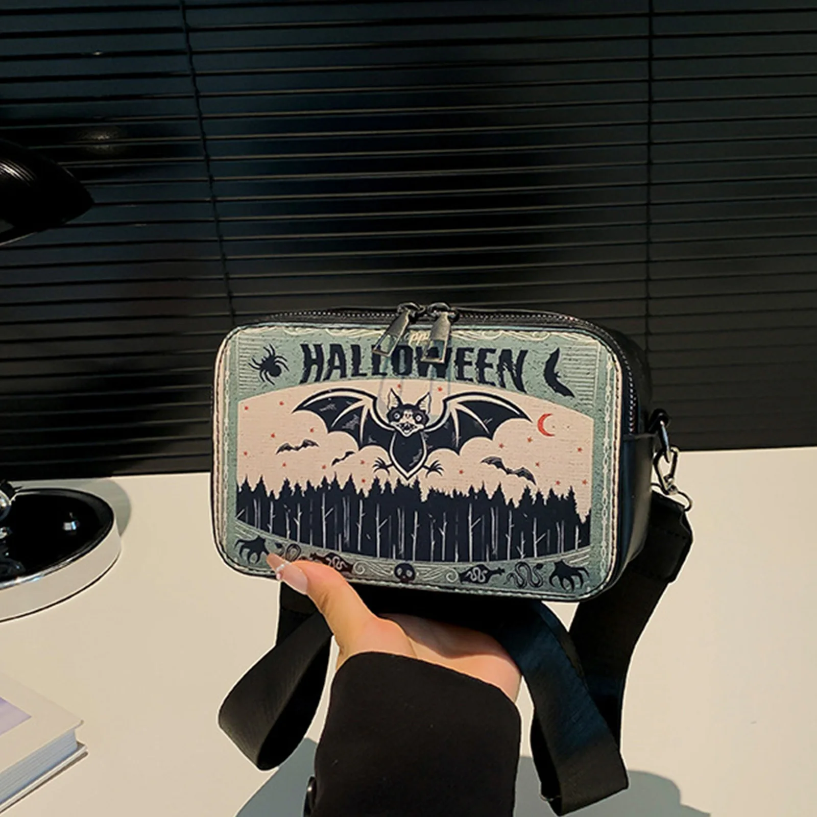 Женская сумка через плечо для Хэллоуина классический кошелек на с принтом тыквы