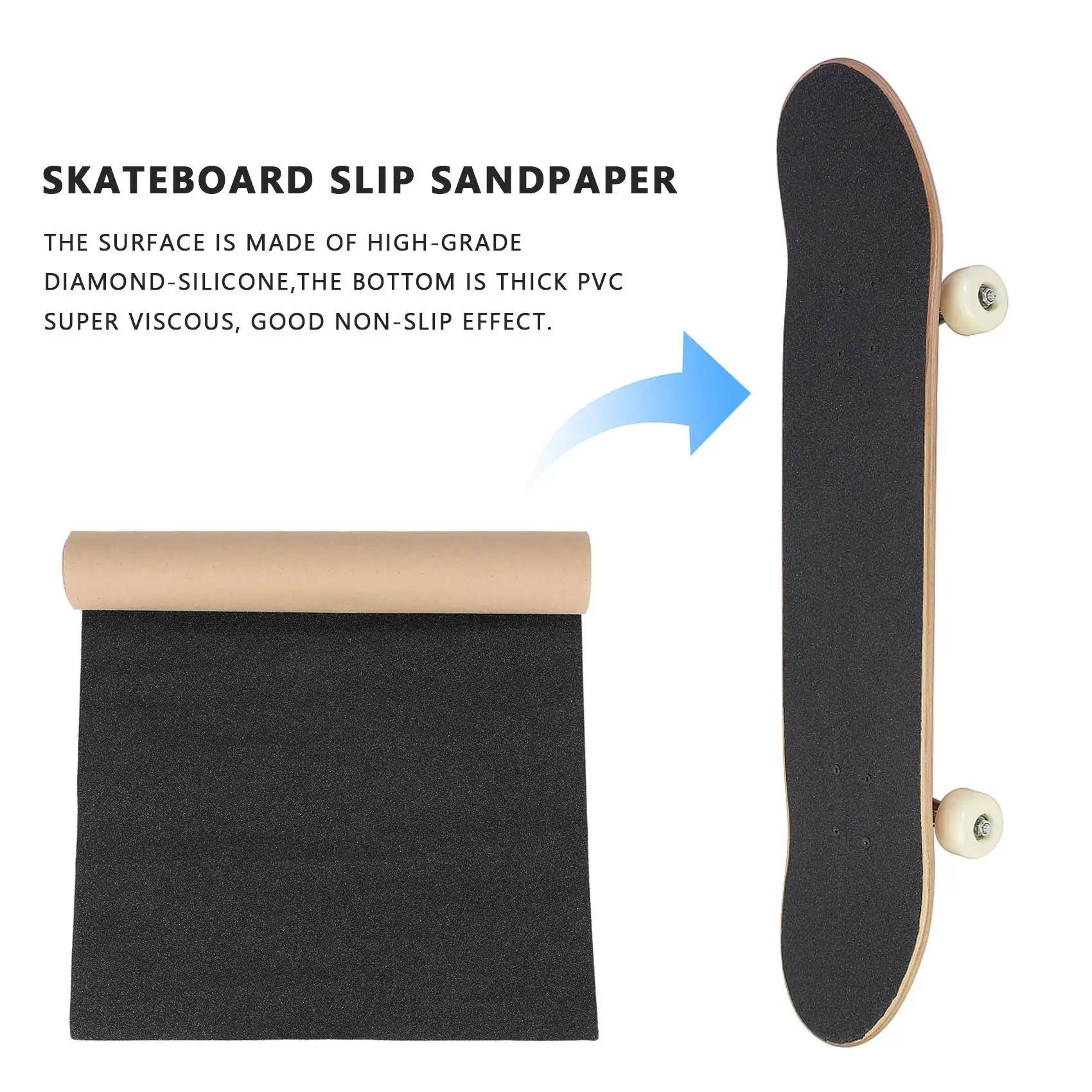 Водонепроницаемая лента 110x27 см для скейтборда Лонгборда наждачной бумаги