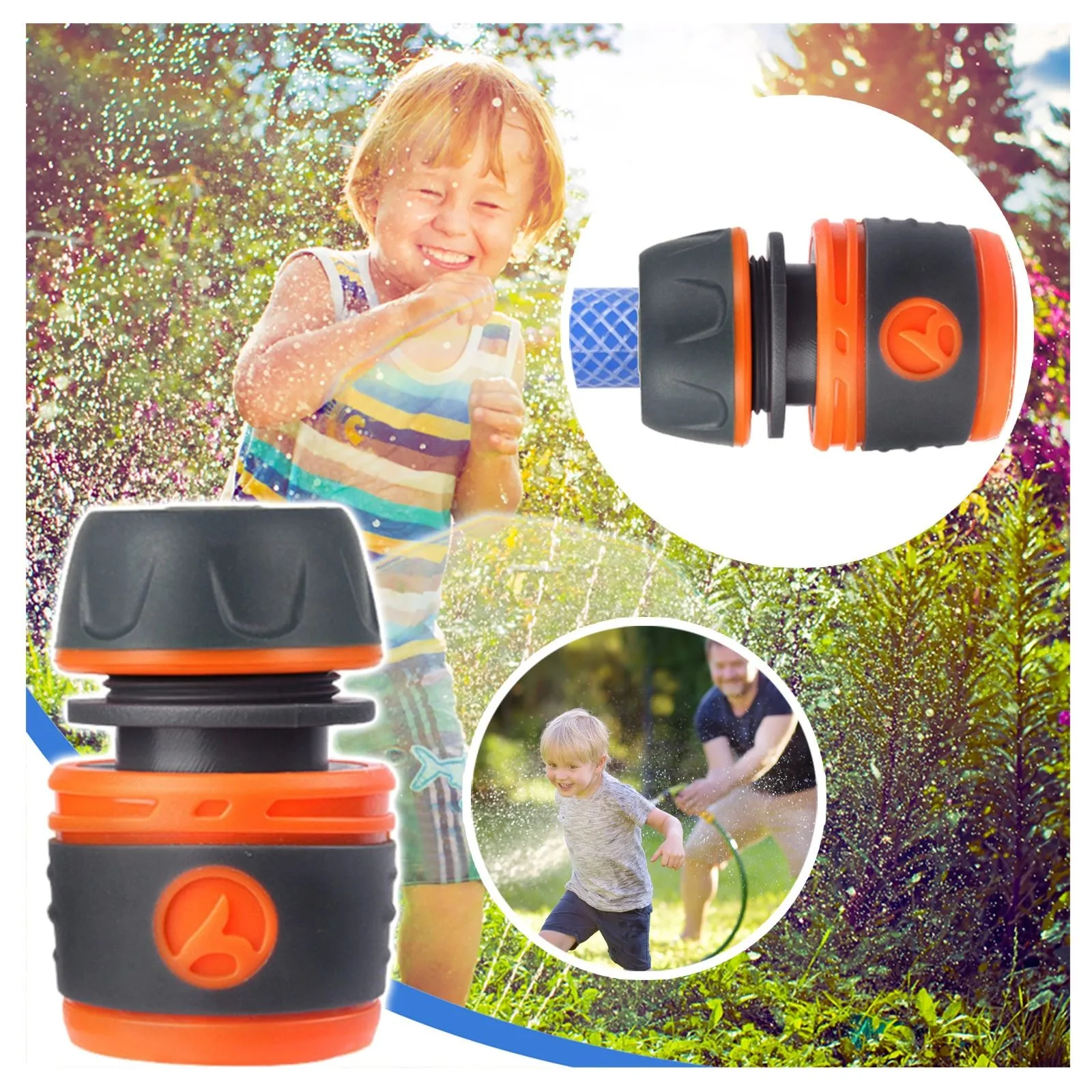 

Plastic Garden Hose Connector Garden Quick Connectors Suitable For 4 Point Water Pipe (1.35cm 0.53”）