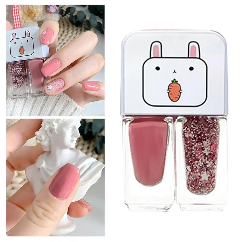 

Healthy 2Pcs/Set Attractive Matte Top Coat Nail Art Gel Polish Kit Portable Nail Polish Kit Waterproof for Girls