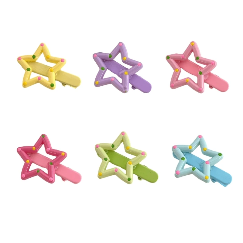 

Girls Bangs Clip Pentacle Hairpin Y2K Ornaments Headdress Hair Accessories Drop Shipping