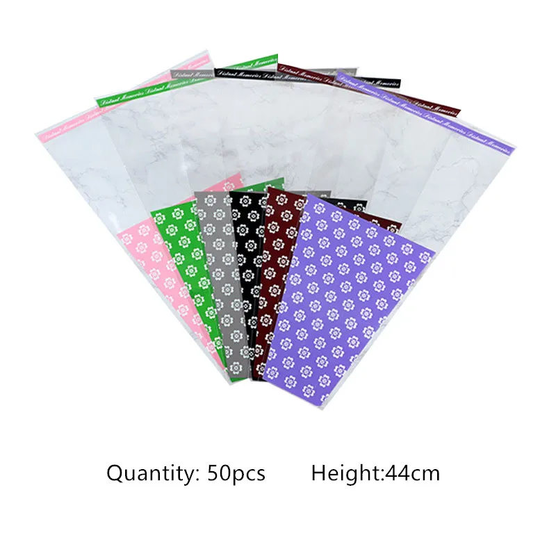 

50pcs/lot Mini Floral Bouquet Wrapping Bags Handmade Diy Packaging Material Valentine's Day Wedding Decoration Bags Supplies