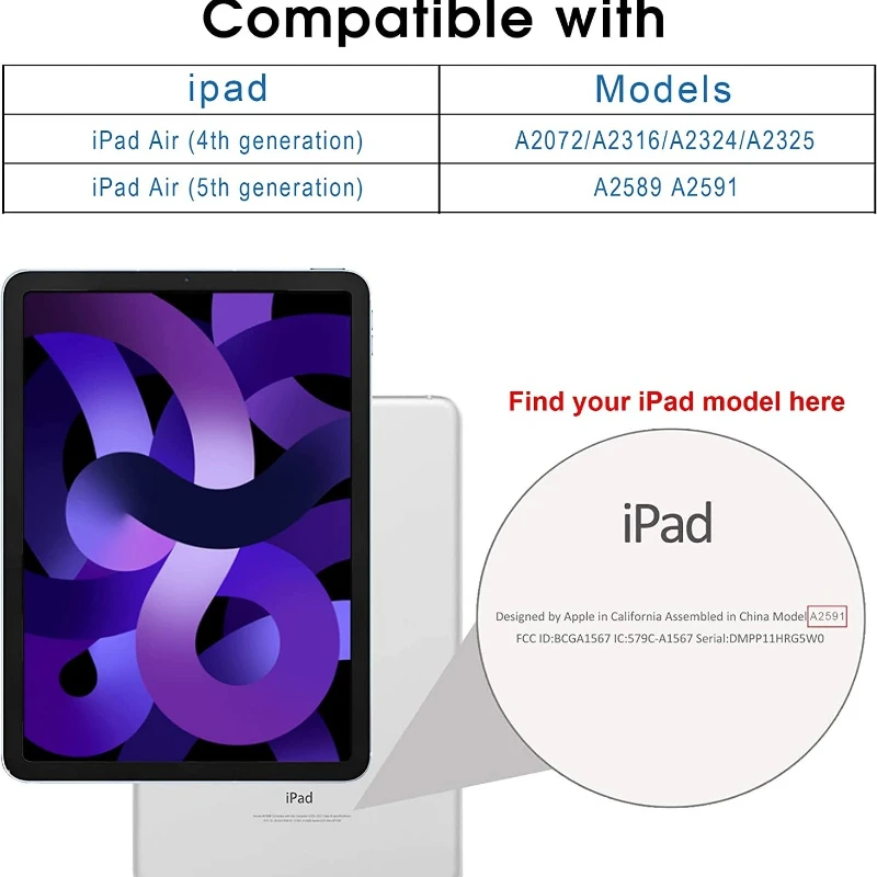 10.9 Φ функция автоматического пробуждения для IPad Air 4/ 5 /10 поколения модели чехлов: