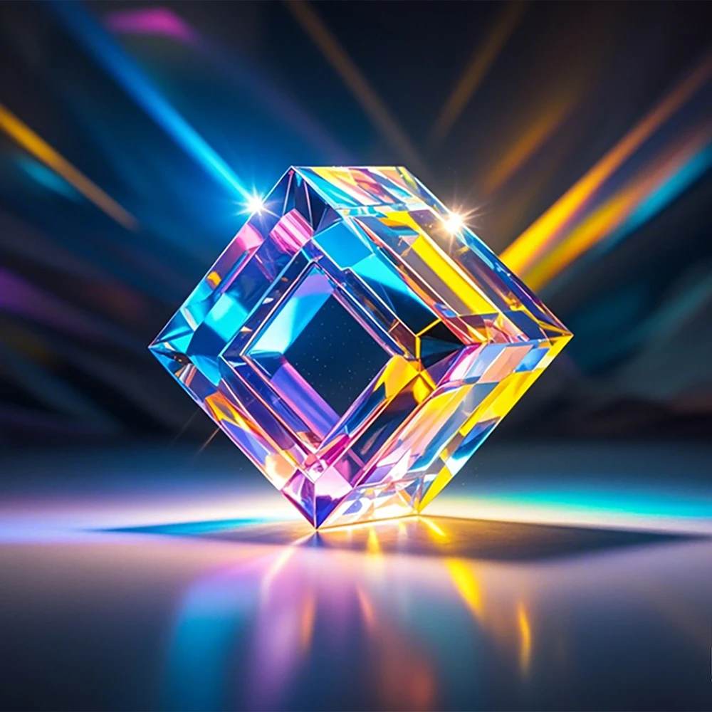 Оптическое стекло X-cube Дихроический куб-призма RGB Лазерное граненое Кристалл