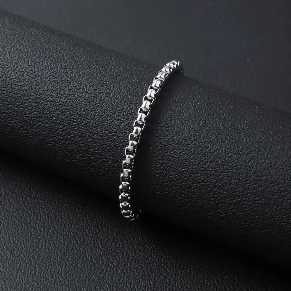 Квадратная жемчужная цепочка модный властный браслет из нержавеющей стали ретро