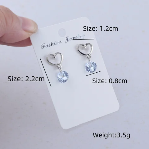 Зеншекай 3D серьги-капли со стразами