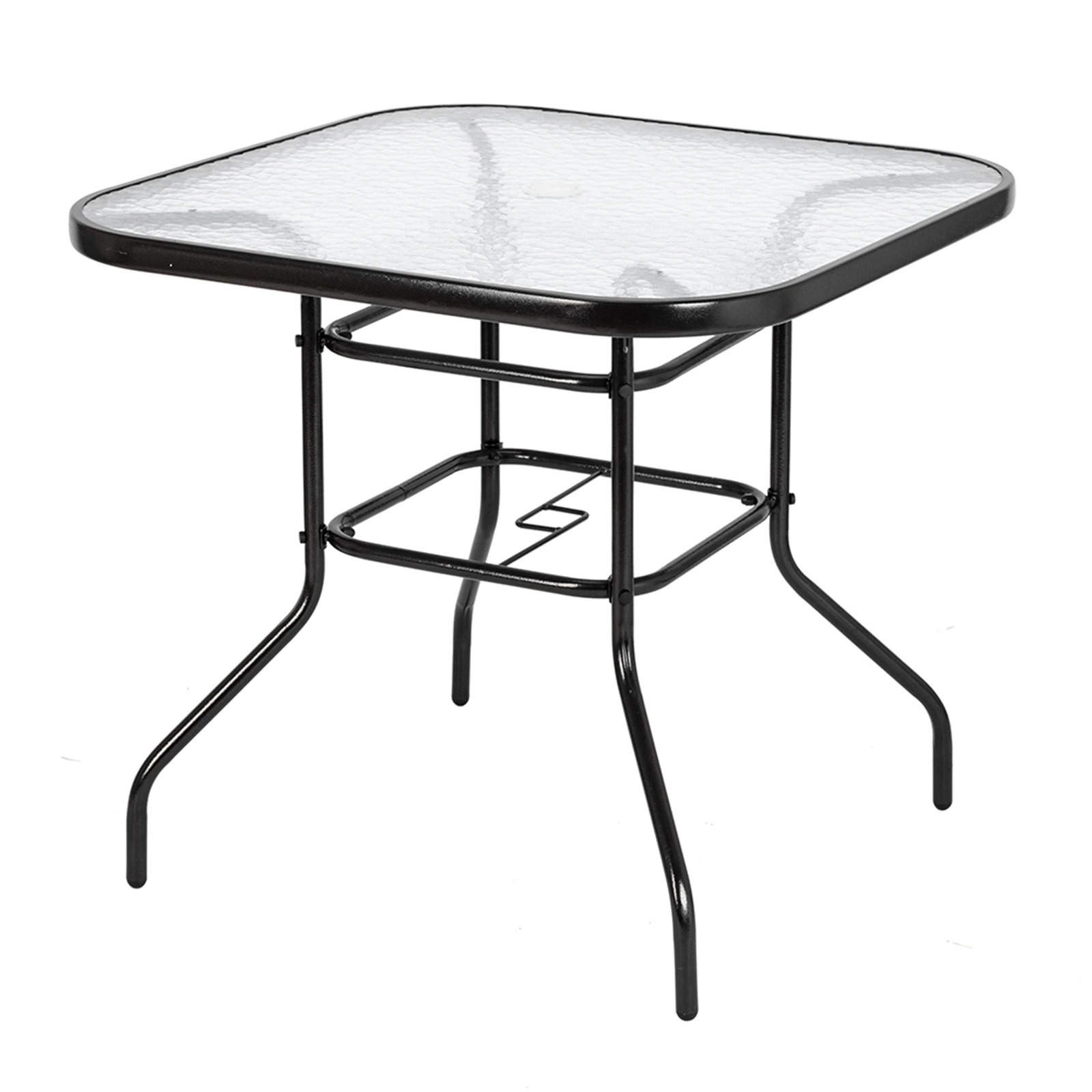 

Outdoor Dining Table Square Toughened Glass Table Yard Garden Glass Table Outdoor Furniture Set