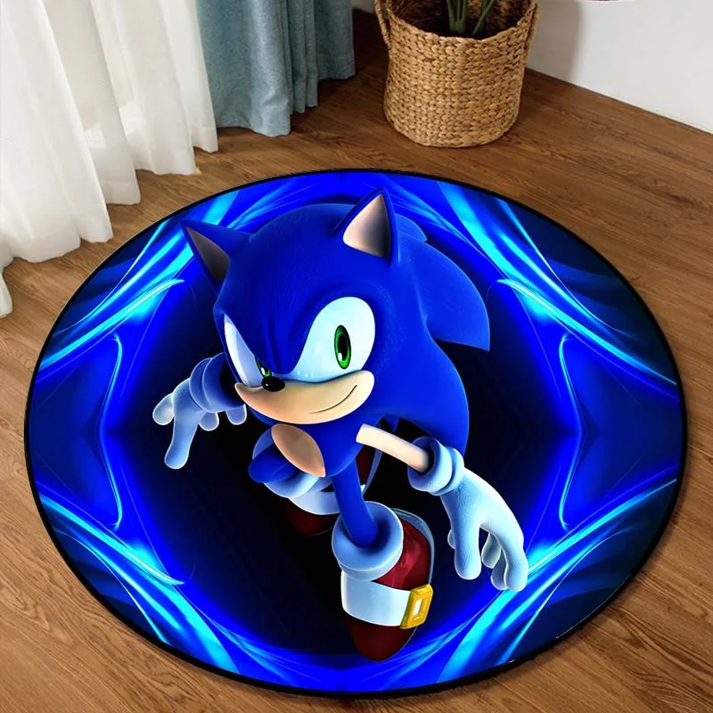 3D мультяшный звуковой круглый коврик напольный ковер для гостиной из полиэстера