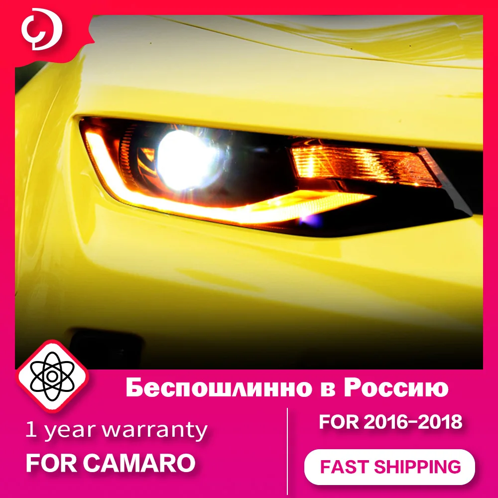 AKD автомобильные фары для Chevrolet Camaro 2016-2018 светодиодные DRL указатель поворота