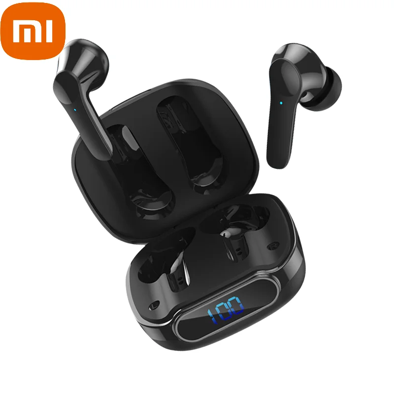 

Наушники XIAOMI 5,0 с микрофоном и светодиодным дисплеем, гарнитура с крючками, Звук Hi-Fi, шумоподавление, беспроводные наушники
