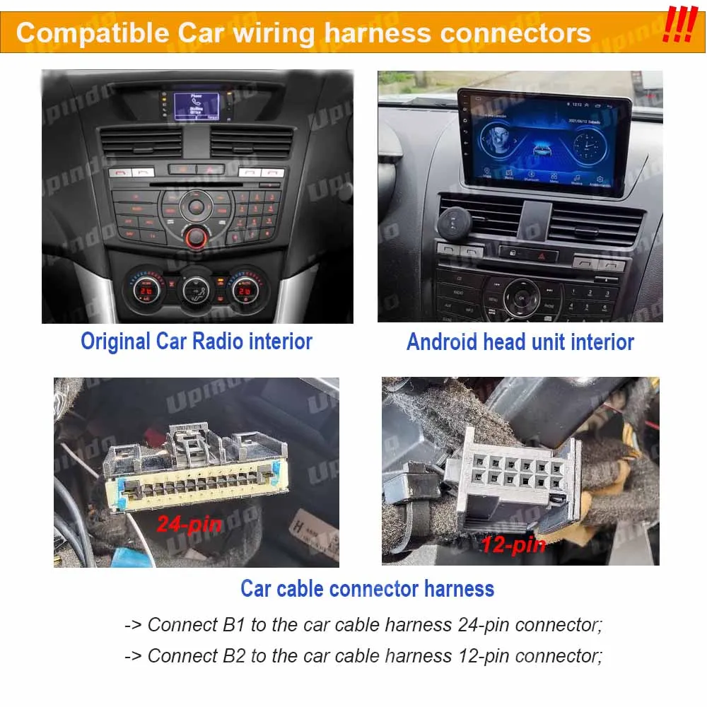 Автомобильный радиоприемник Android головное устройство 16-контактный кабель с
