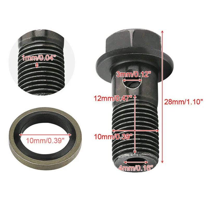 Универсальный тормозной суппорт m10x1 25 / 1 мм для тормозного шланга мастер-цилиндр