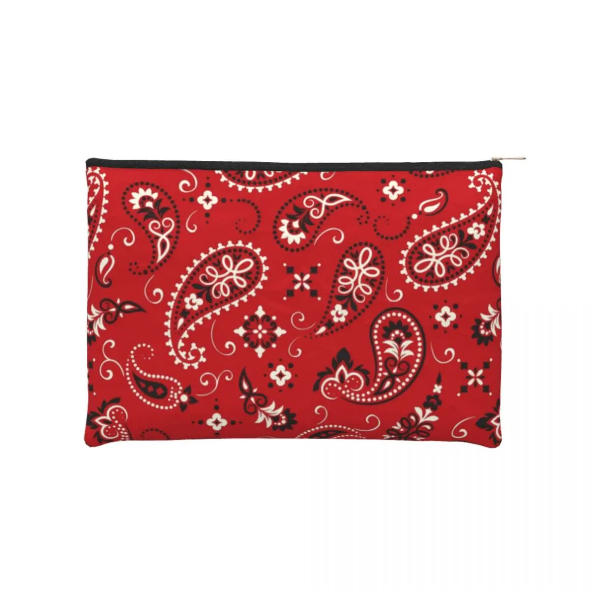 

Travel Fashion Red Bandana Pattern Toiletry Bag Cute Makeup Cosmetic Organizer for Women Beauty Storage Dopp Kit Box