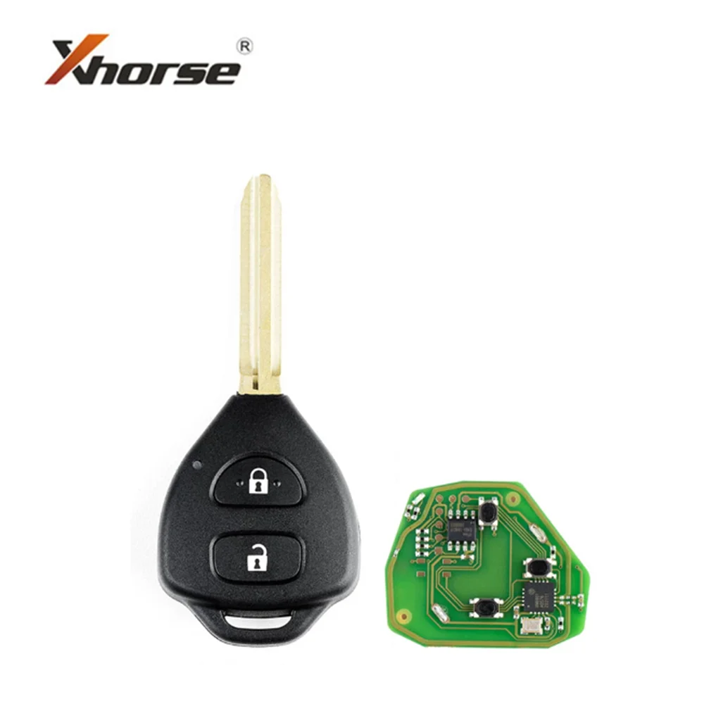 Key For Toyota Flat 2 Buttons Work With Vvdi2 Mini Remote Pr