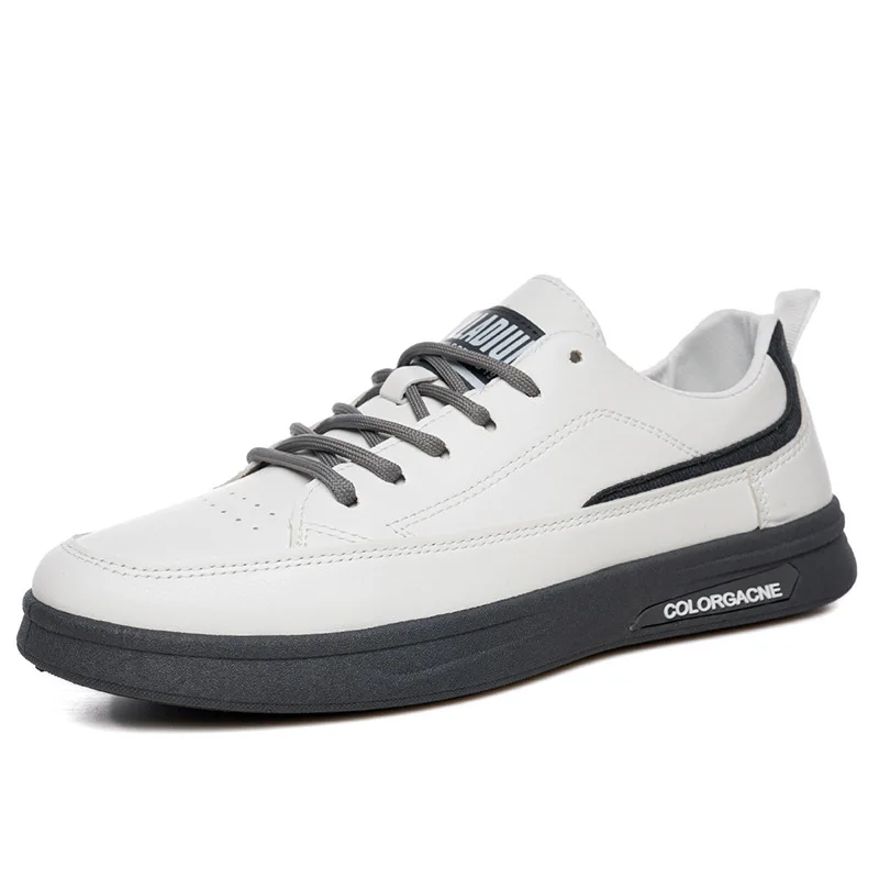 

Белая обувь для мужчин новинка 2023 модная мужская обувь для отдыха в Корейском стиле дышащая модная спортивная обувь Универсальные мужские ...