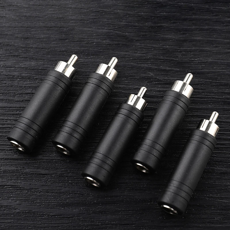 

5Pcs 6.35mm 1/4 inch Mono Female Jack to RCA Male Plug Audio Adapter Cable Converter