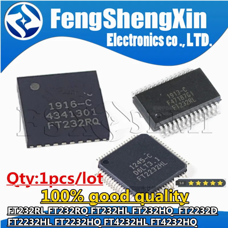 

1pcs FT232RL FT232RQ FT232HL FT232HQ FT2232D FT2232HL FT2232HQ FT4232HL FT4232HQ Chips