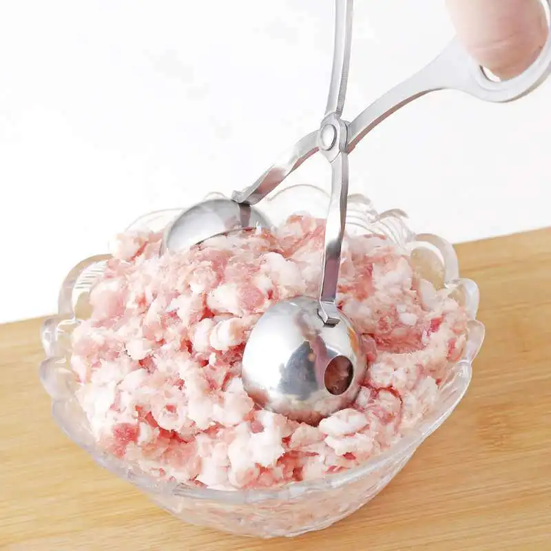 

304 Scissors Stainless Steel Meatball Clips Diy Fish Ball Molds Meatball Clips Pill Maker Ice Cream Ball Clips Kitchen Gadgets