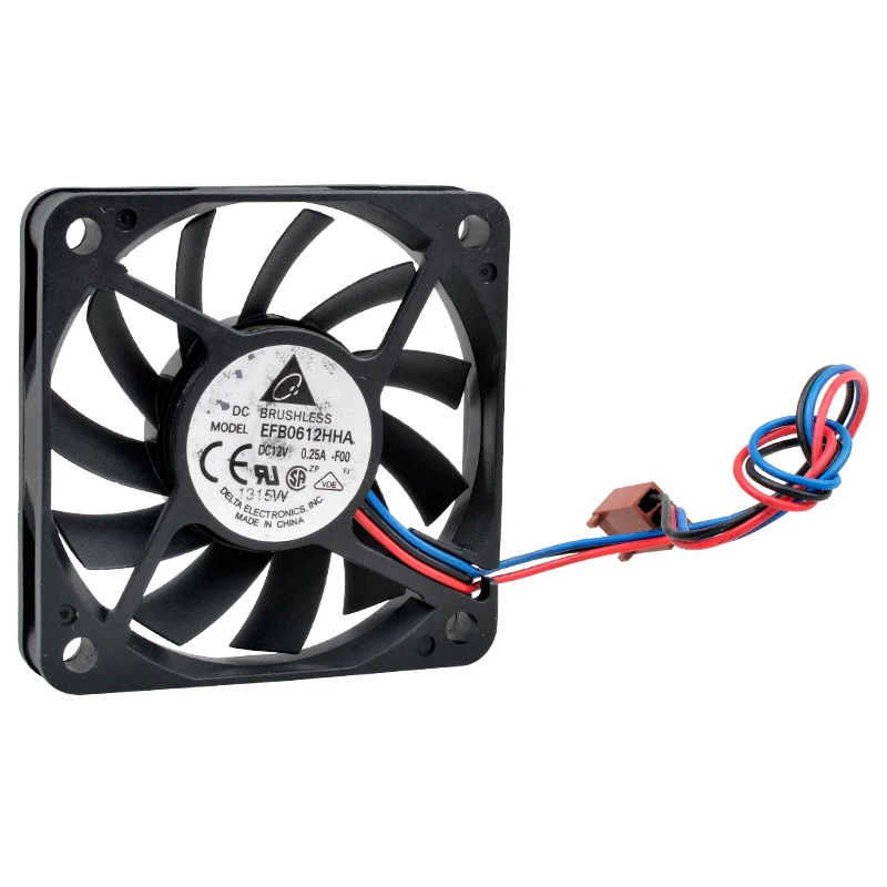 

EFB0612HHA-F00 6cm 60mm fan 60x60x10mm 6010 DC12V 0.25A 3 lines High-volume ultra-thin cooling fan for chassis power