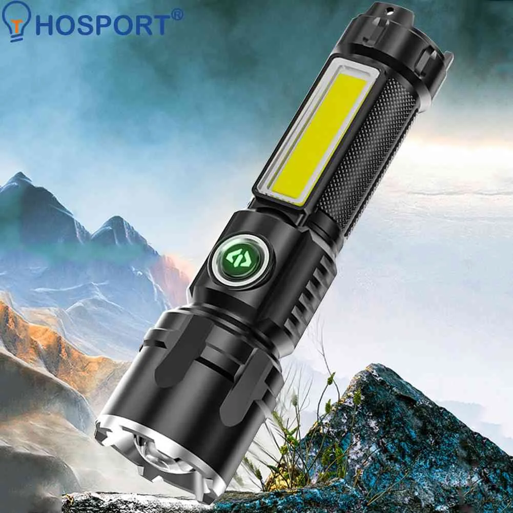 

High Power Rechargeable LED Flashlight Mini Zoom Torch Outdoor Camping Strong Lamp Lantern Waterproof Tactical Flashlight