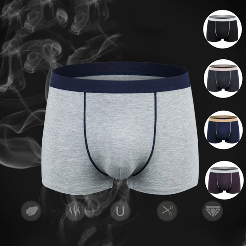 4Pcs/Lot Modal Men's Underwear Plus Size Boxer Loose Fat Guy Mid Waist Plus Size Boxer 9XL 8XL 7XL 6XL 5XL 4XL 3XL 2XL XL