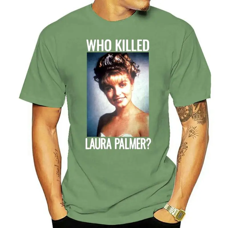 

Twin Peaks Who Killed Laura Palmer Black T-Shirt New with Tags Simple Splicing Tee Tops Shirt