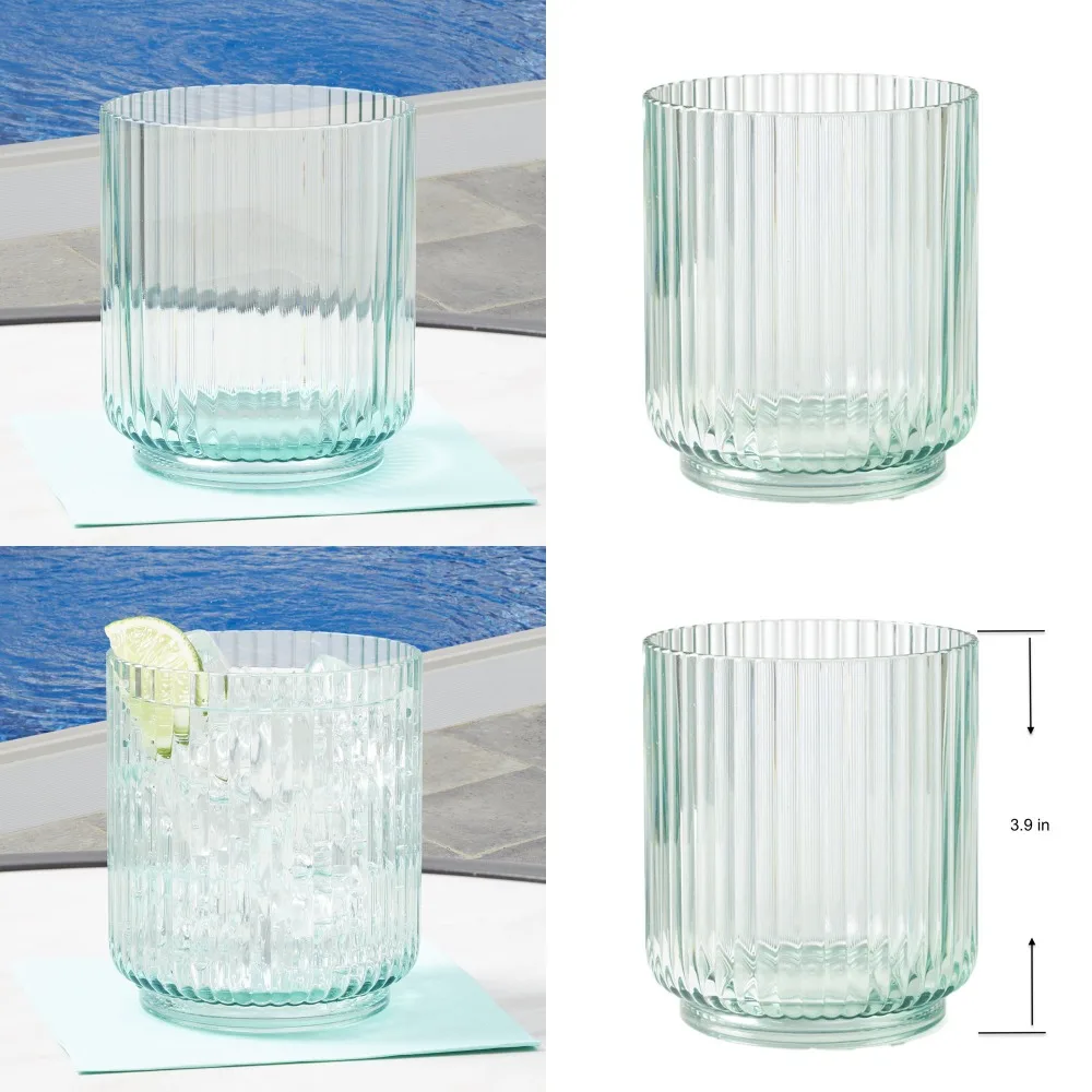 

Beautiful 15 oz Ribbed Sage Short Tumbler - Great for Every Day Use & Gift Idea!