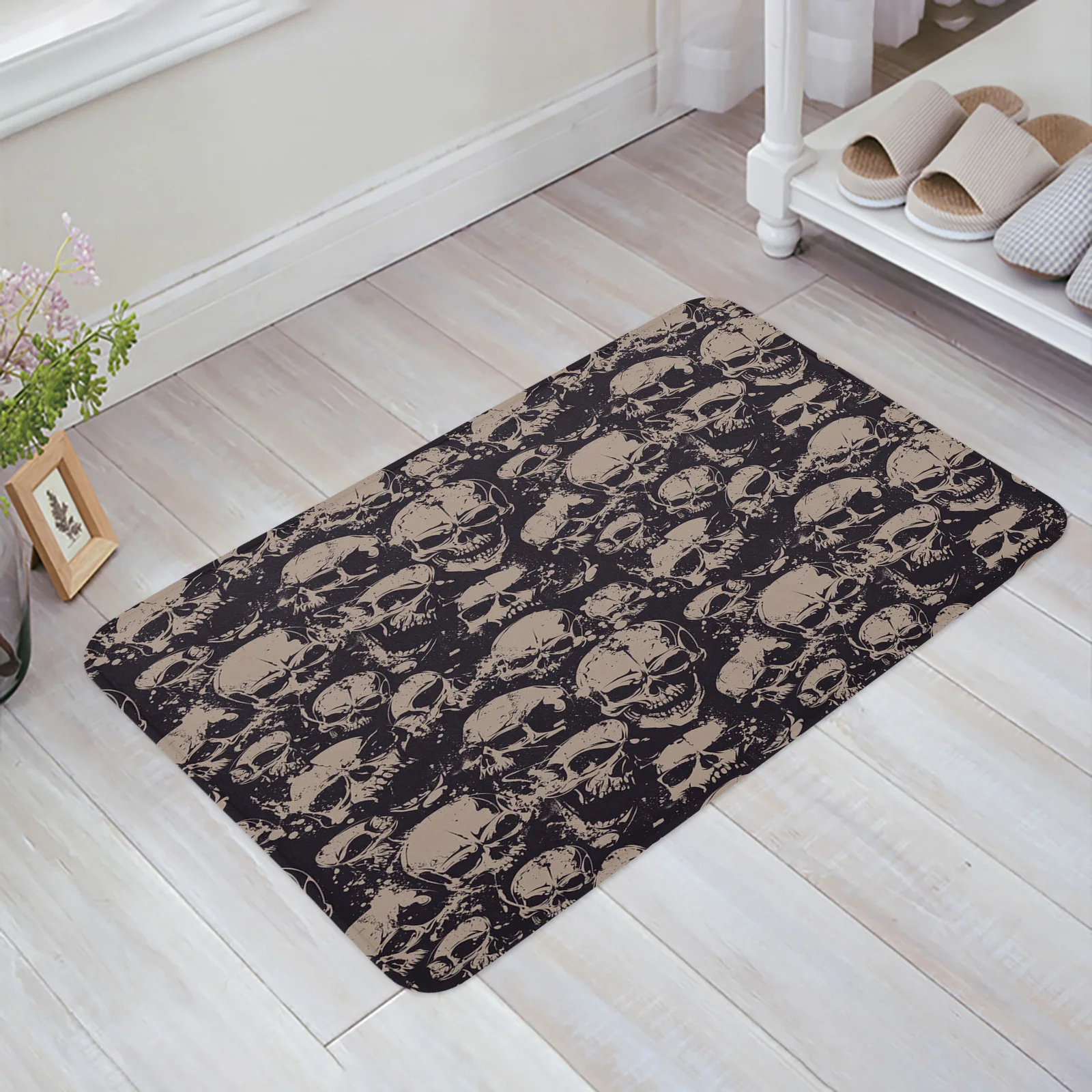 

Skull Teeth Horror Doormat Kitchen Bath Floor Mat Home Decor Bedroom Mats Hallway Entrance Anti-Slip Rug