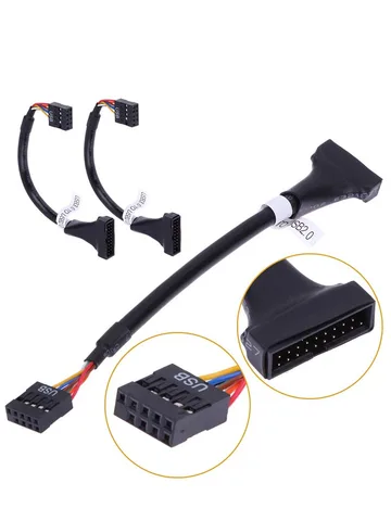 20-контактный разъем USB 3.0 «папа» на 9-контактный разъем USB 2.0 «мама» для материнских плат и аксессуаров для бытовой электроники