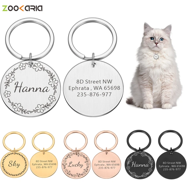 Personalized Dog Cat Pet ID Tags Engraved Cat Puppy Pet ID Name Number Address Collar For kitten Dog Tag Pendant Pet Accessories 1