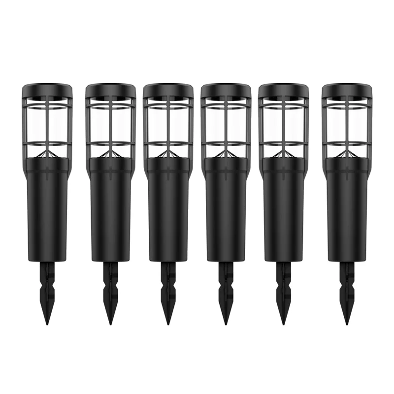 

Солнечные фонари для дорожек, 6 упаковок, солнечные уличные фонари до 14 часов, теплый белый свет, солнечные Ландшафтные фонари IP65, водонепроницаемые для двора