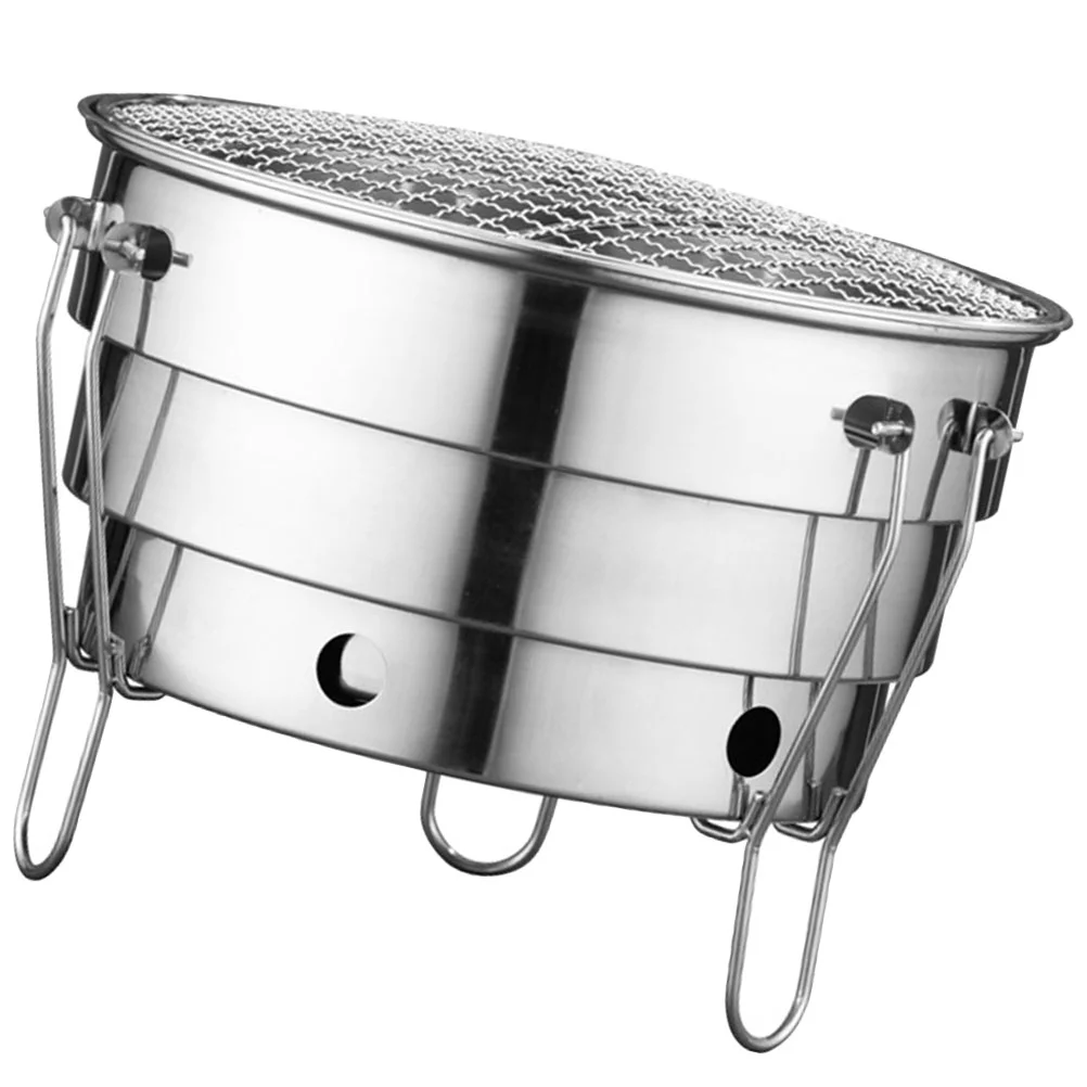 

Grill Stove Portable Charcoal Wood Barbecue Camping Grills Bbq Outdoor Pit Backpacking Burning Collapsible Gas Rack Folding Fire