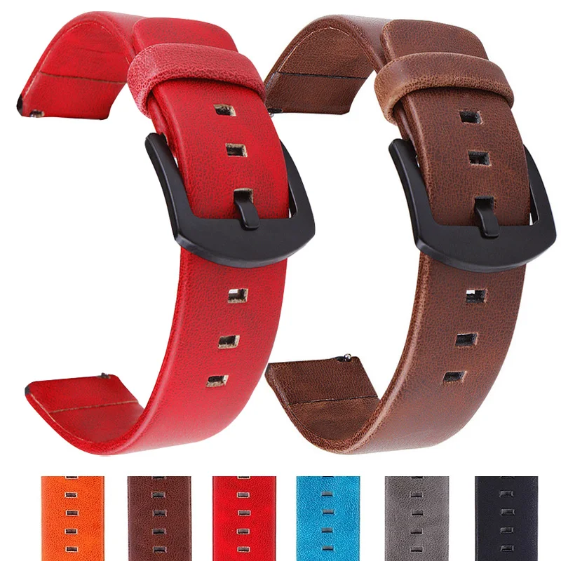 

Leather Silicone Bracelet For Amazfit GTR 47mm Strap For Xiaomi Amazfit Stratos / GTR2 / GTR 2e / GTR 3 pro / GTR 4 Watchband