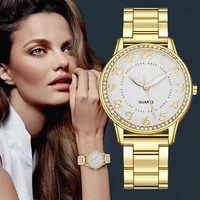 luxury bracelet watches for women fashion stainless steel dial casual bracelet watch geometric bangle quartz clock ladies wrist