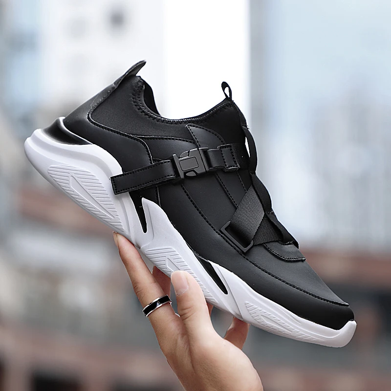 

Мужские кожаные кроссовки для бега, прогулок, Модные дышащие кроссовки, спортивная обувь для фитнеса, тренажерного зала, легкие, всесезонные