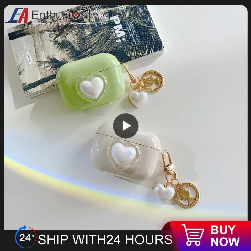 

High-quality Materials Stereo Heart Headphone Case Reserved Charging Hole Comfortable And Durable Heart Shaped Headphone Case