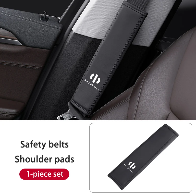 

Автомобильный ремень безопасности из искусственной кожи, ремень безопасности, чехол на плечо, автоинтерьер для Hiphi Z X Y, алькантара
