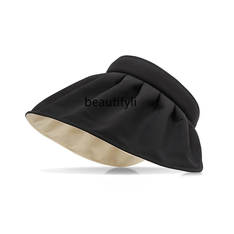 

zqBig Brim Face-Covering UV Protection Air Top Beach Summer Sun Protection Sun Hat Female Outdoor Riding