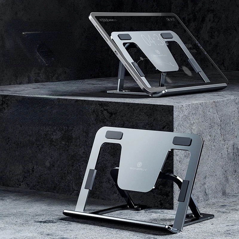 

Laptop Stand Adjustable Non-slip Hollow Out Desktop Laptop Holder Aluminum Load 10kg Cooling Bracket for Laptop Tablet