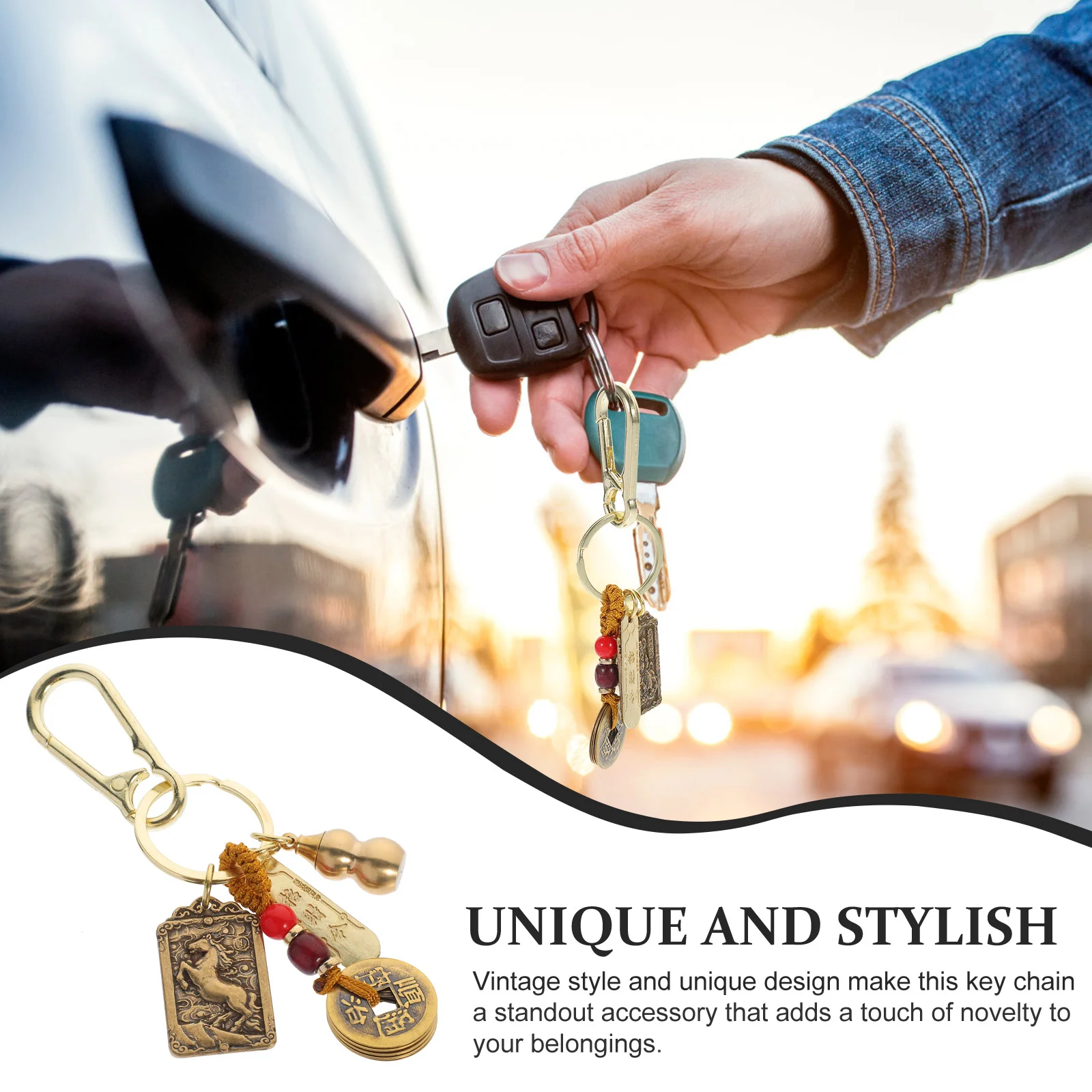 Латунные брелки-цепочки женская сумка подвесной орнамент брелки для рюкзака