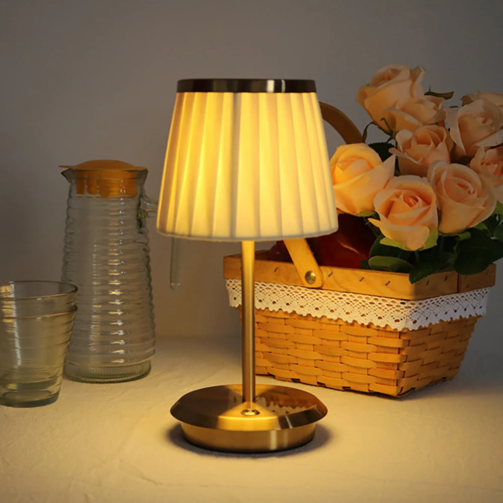 

Lampshade for fabric lamps Rechargeable touch switch desk lamp, bedside lamp, DIY detachable LED decorative night light