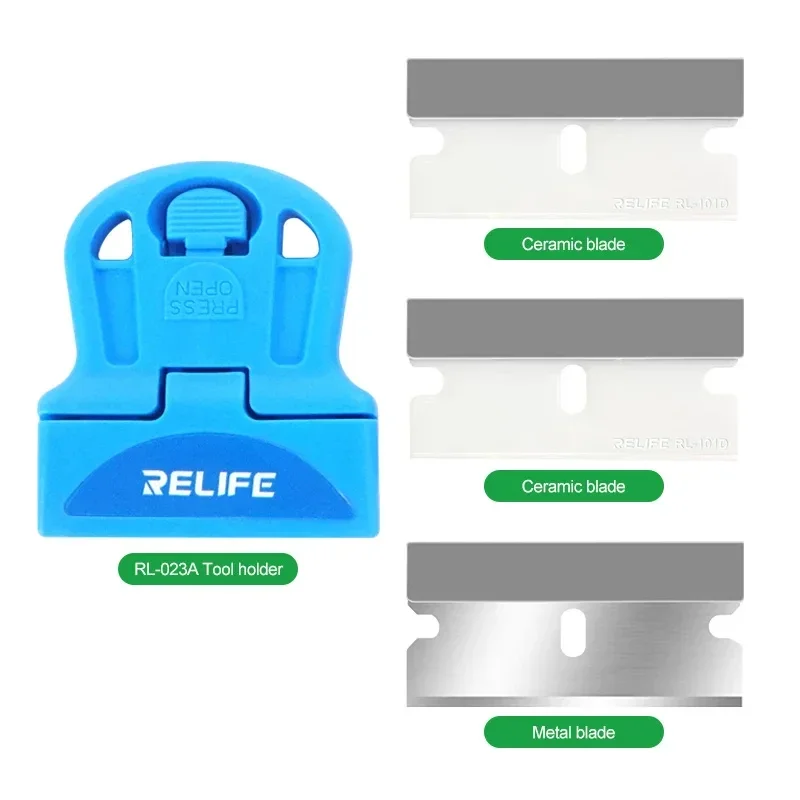 

RELIFE пластиковые/металлические скребки для бритвы для ремонта мобильных телефонов, планшета, высокая твердость, лезвие для разборки рамки ЖК-экрана