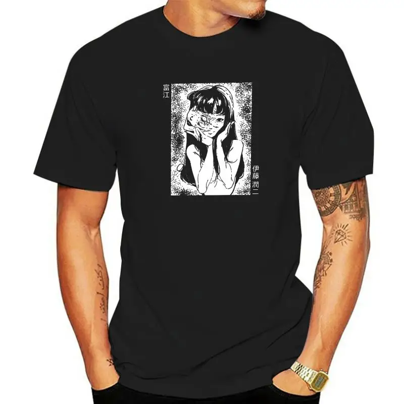 

Tomie Junji Ito Men T Shirts Anime Manga Humorous Tee Shirt Short Sleeve Crew Neck T-Shirt Cotton 4XL 5XL 6XL Tops