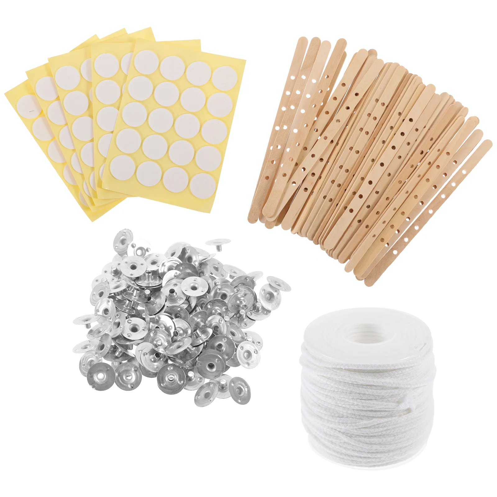 

1 Set Wicks Wick Holders and Stickers Wick Fixer for DIY Making