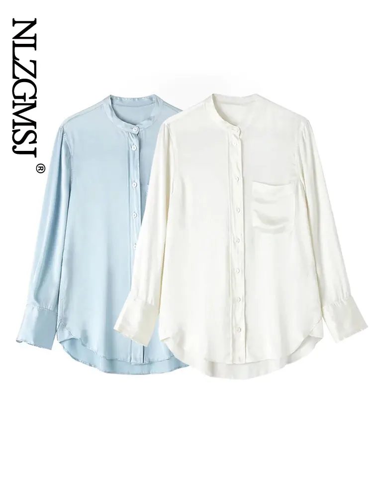 

Nlzgmsj Women O-Neck Office Wear Blouse 2022 Spring Autumn Ladies Long Sleeve Classic Hem OL White Shirt and Tops 202206