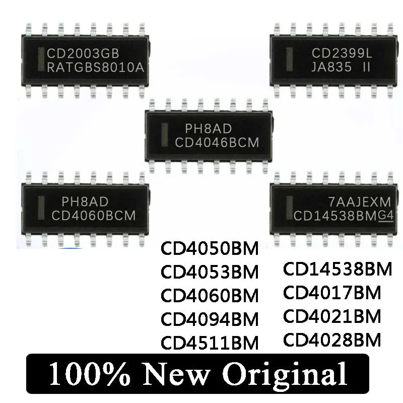 

5 шт., 100% новый оригинальный патч-чип CD14538BM CD4017BM CD4021BM CD4028BM CD4050BM CD4053BM CD4060BM CD4094BM CD4511BM SOP-16