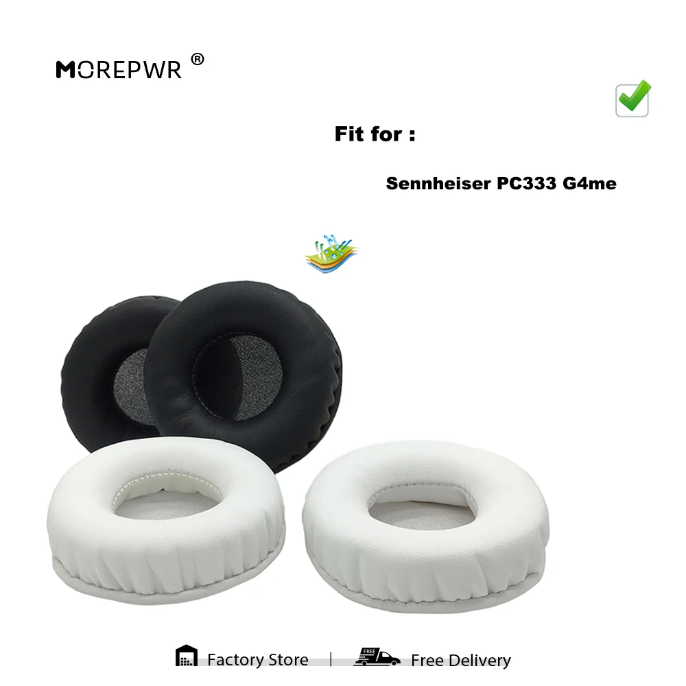

Morepwr New Upgrade Replacement Ear Pads for Sennheiser PC333 G4me Headset Parts Leather Cushion Velvet Earmuff Sleeve Cover