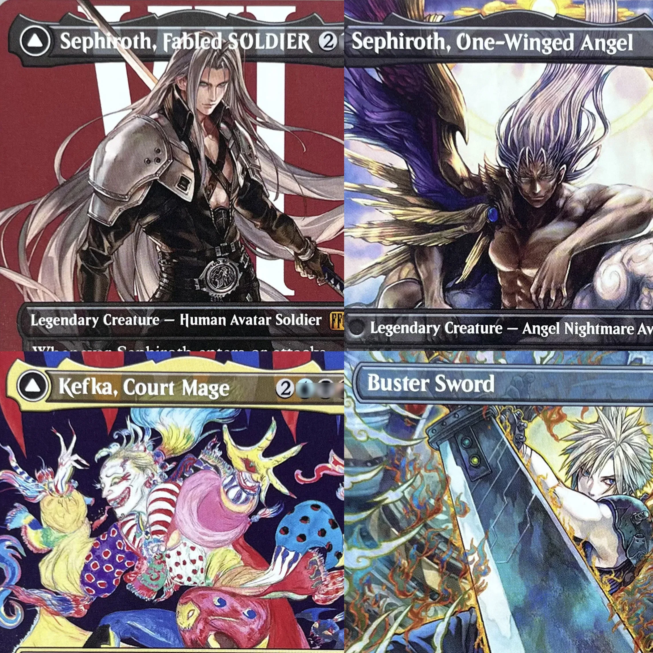 Фото FIN HOLO14-I01 Tcg прокси волшебные карты Sephiroth, Fabled SOLDIER Виви или 3) Buster Sword Squall, SeeD Mercenary собрание №1