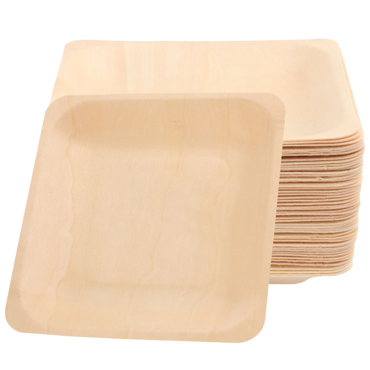 

50 PCS Friendly Wooden Plate Wedding Plates Platters Board