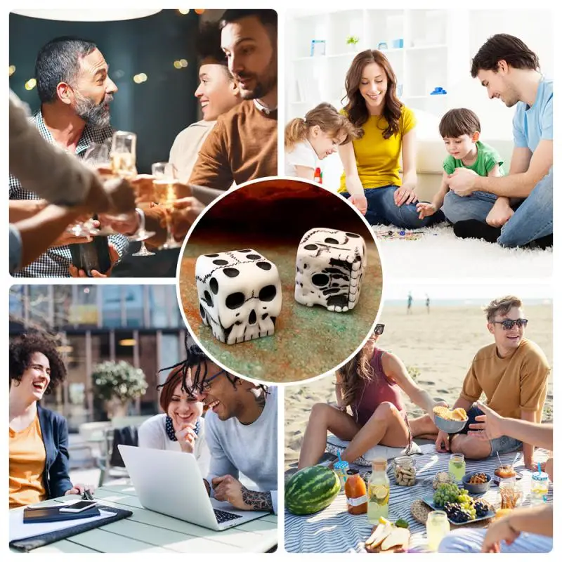 Кости для Хэллоуина череп костяные кости шестисторонний каркас клубный шар